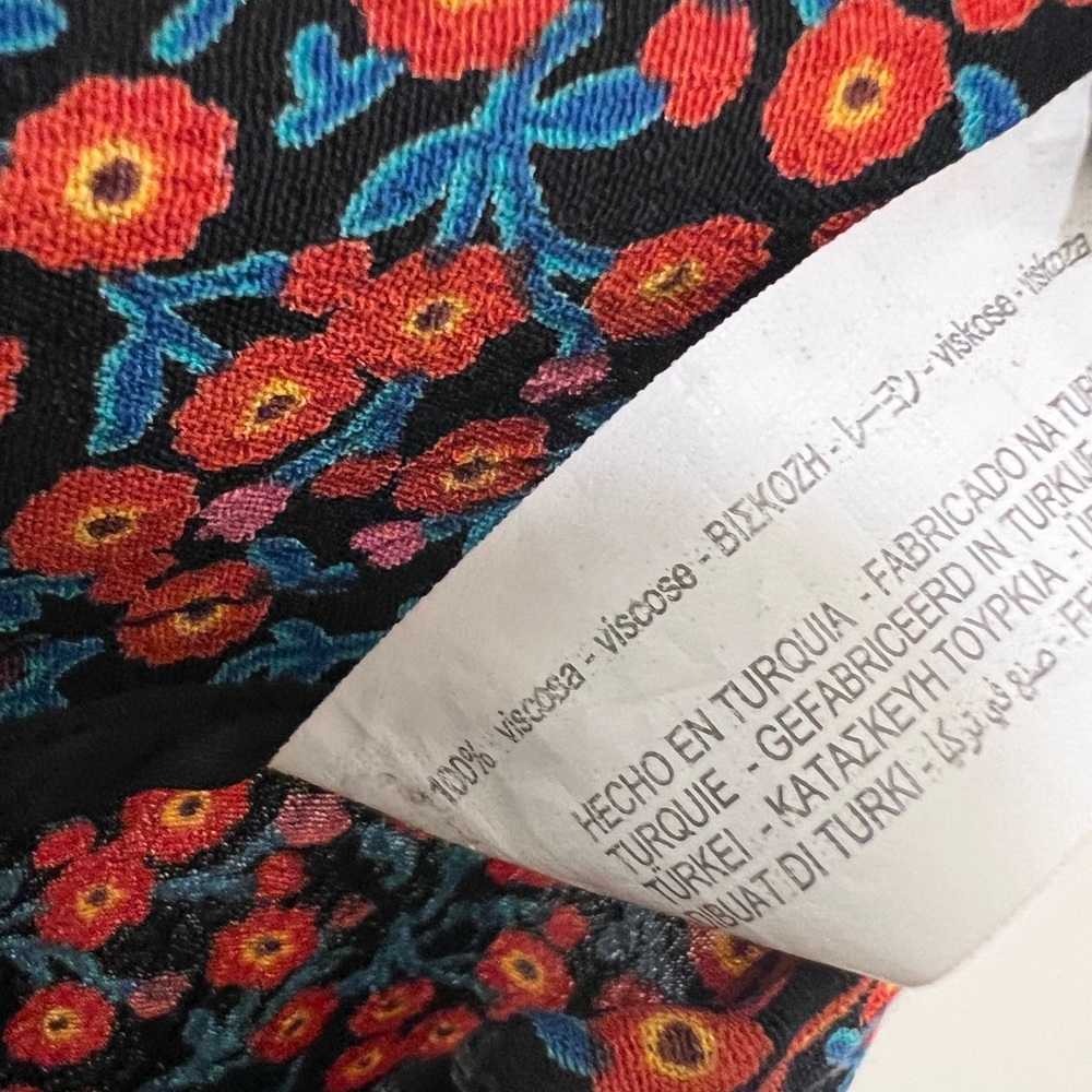 Zara Double Font Slit Floral Midi Skirt - Picture 7 of 7